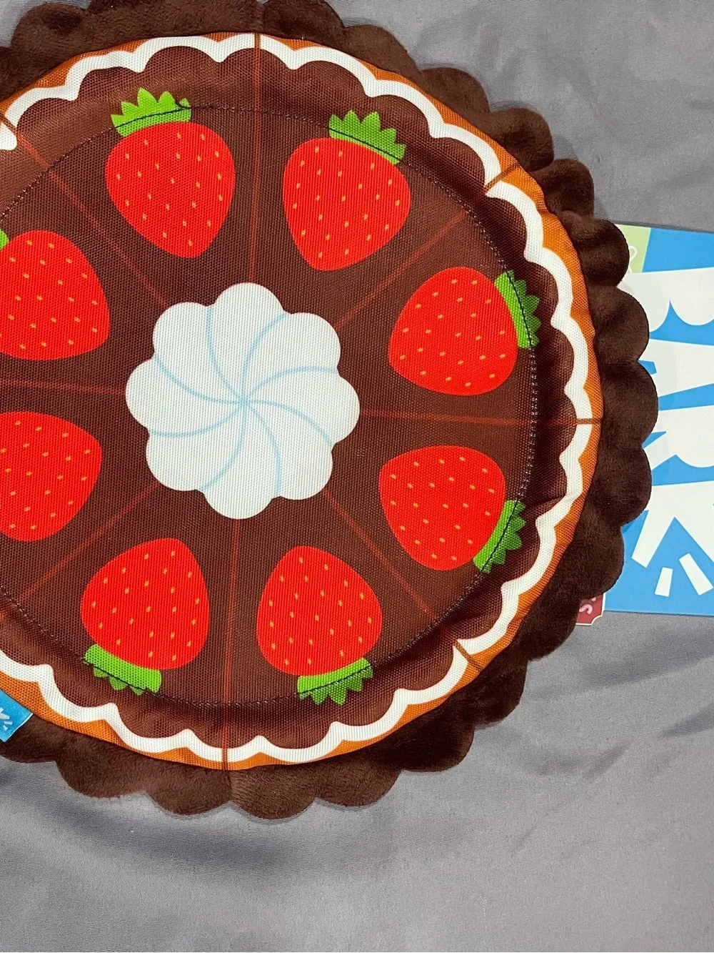 Strawberry Chocolate pie  dog frisbee- Brown Red